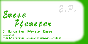 emese pfemeter business card